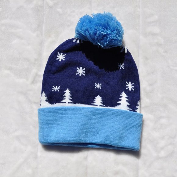 Christmas Hat Knitted Woolen with LED lights Colorful Glow Hat One Size - Picture 4 of 4